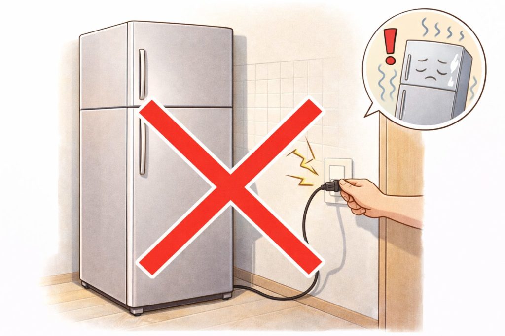 すぐに電源を入れたら壊れます